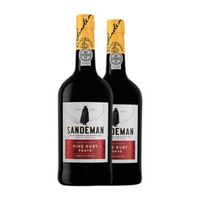 sandeman porto vino generoso fine ruby porto botella magnum 15 l 195 vol pack de 2 unidades