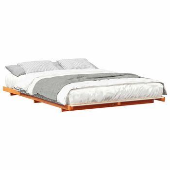Estructura De Cama Marrón Cera 140 X 220 Cm Vidaxl