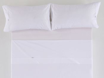 Funda almohada algodón lisa blanca 70