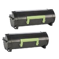 compatible multipack lexmark ms622de printer toner cartridges 2 pack -56f2x00