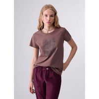 liu jo tops y camisetas t-shirt con logo para mujer