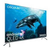 cecotec televisor qled 75 smart tv v3 series vqu30075 4k uhd android tv11 frameless asistente de voz google y chromecast dolby vision  atmos hdr10 hbbtv 2023