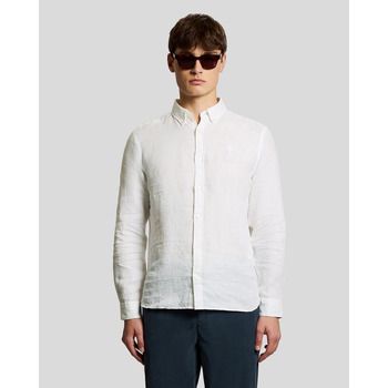Lyle & Scott Camisa manga larga LW2440V SILK FINISH POPLIN SHIRT-626 WHITE para hombre