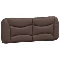 cabecero de cama  panel de cabecera  decoracion de pared acolchado cuero sintetico marron 120 cm
