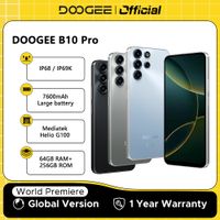 estreno mundial del telefono inteligente doogee b10 pro 64gb256gb pantalla fhd de 663r y 120hz ip68  ip69k helio g100 bateria de 7600mah android 16