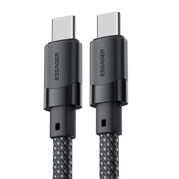 Cable USB-C a USB-C MENSAJE ES-X53 5A 60W/100W de carga rápida y transmisión de datos con núcleo de cobre de 1 metro de