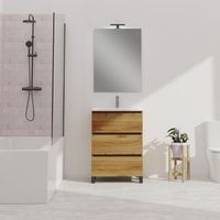 conjunto de bano wink  70 cm teka  tres cajones  lavabo empotrado  mueble montado  no incluye espejo  alday