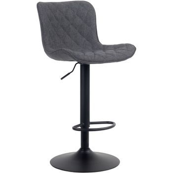 Taburete De Bar Emma Tela Negro 54x48x83 Cm Clp