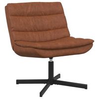 silla giratoria marron 63 x 75 x 76 cm pu antiguo vidaxl
