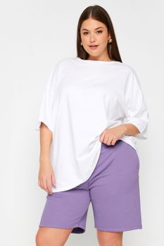 Yours Joggers Cortos Lila, Mujer Curvy Y Tallas Grandes, Yours