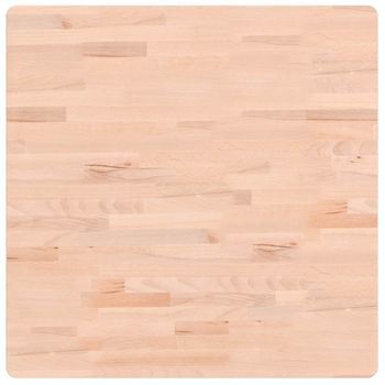 Tablero De Mesa | Tablero Escritorio Cuadrado De Madera Maciza De Haya 70x70x1,5 Cm