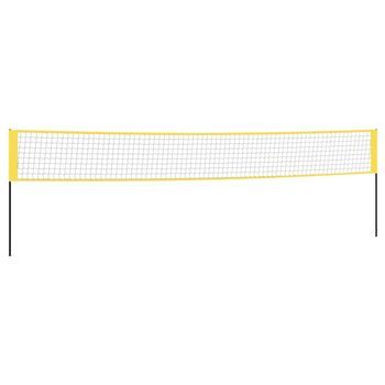 Red De Bádminton Tela Pe Amarillo Y Negro 600x155 Cm Vidaxl