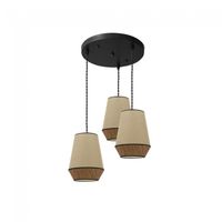 lampara colgante campana 3 luces
