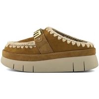 mou pantuflas bounce welt clog suede para mujer