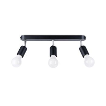 Lámpara de techo negro acero alt. 14 cm