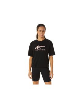 Camiseta de fitness Asics Tiger negro Mujer