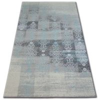 alfombra acrilica patara 0146 color blanco arenaturquesa 80x150 cm