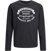 jack  jones camiseta manga larga 12237416 jjejeans tee ls o-neck 2324 noos jnr black para nino