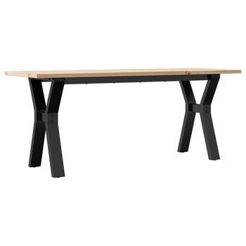 Mesa De Centro Marco Y Madera Maciza Pino Y Acero 110x40x45 Cm Vidaxl