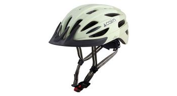 Casco cairn fusion led usb gris mate verde claro