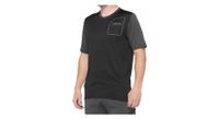 maillot de manga corta ridecamp 100  gris   negro