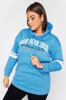 yours sudadera azul claro con capucha san francisco mujer curvy y tallas grandes yours