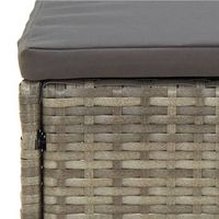 conjunto de salon para patio con cojines ratan de poliester gris