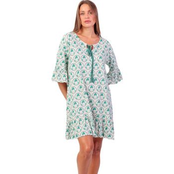 Admas Vestido Camisón con mangas de longitud media Palm Mosaic para mujer