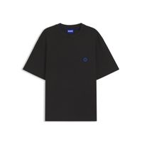 hugo blue camiseta negra de algodon 50519984-002