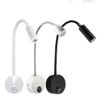 lamparas de lectura led para mesita de noche con interruptor aplique de pared creativo para dormitorio foco led de manguera para estudio de hotel lampara de cuello de ganso para hotel