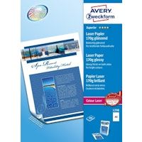 avery zweckform premium colour laser photo paper 170 gm papel para impresora de inyeccion de tinta a4 210x297 mm brillo blanco