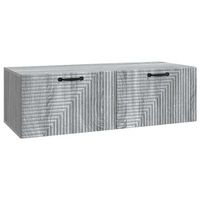 mueble para tv de pared 98 x 41 x 30 cm gris sonoma vidaxl