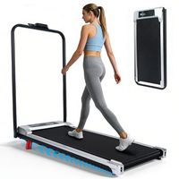 cinta de correr 4 en 1 para uso domestico inclinable color negro pantalla led y mando a distancia pasamanos incluidos zmh