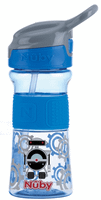 nuby flip-it taza tritan boquilla silicona blanda 360 ml azul