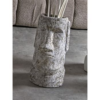 Vasija Moai Terracota Envejecido 52 Cms. 27x24x52 Cms