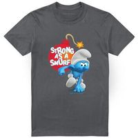 the smurfs camiseta strong as a smurf para hombre