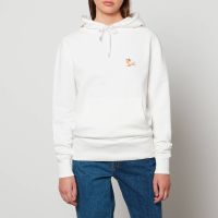 maison kitsune womens chillax fox patch classic hoodie - ecru - fr 44uk 16