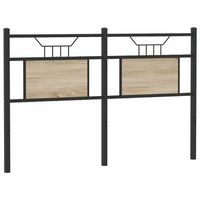 cabecero de repuesto de madera de ingenieria y acero roble sonoma 137 cm vidaxl