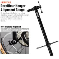lebycle medidor de alineacion de soporte de cambio para bicicleta de montana y carretera gancho trasero profesional para bicicleta 360    herramienta de reparacion para alineacion y correccion de