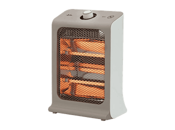 Calefactor portátil - Jata JCES2460, 800W, 2 Barras de Cuarzo, Ajustes Potencia, Seguridad Antivuelco, Asa Transporte, Blanco