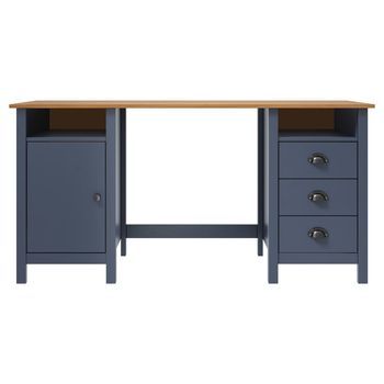 Mesa De Escritorio | | Escritorio De Despacho | Escritorio Hill Range Madera De Pino Gris 150x50x74 Cm