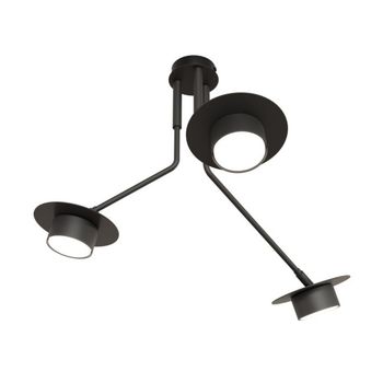 Lámpara de techo tevra negro (3 luces)