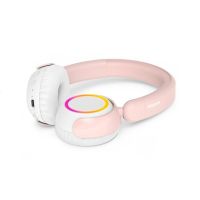 auriculares philips tak4200 inalambricos bluetooth con cancelacion de ruido microfono y carga rapida rosa y blanco