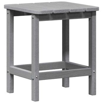 Mesa De Jardín | Mesa Lateral Gris Claro 38 X 38 X 46 Cm Polietileno