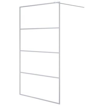 Mampara De Ducha Vidrio Esg Transparente Plateado 115x195 Cm Vidaxl