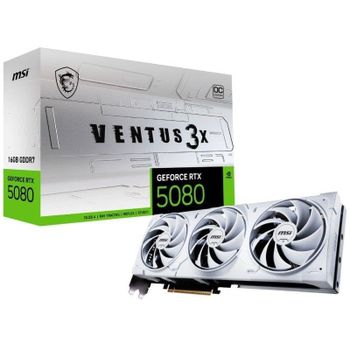 MSI GeForce RTX 5080 VENTUS 3X OC 16GB GDDR7 Reflex 2 RTX AI DLSS4 Blanca