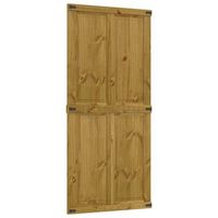 puerta corrediza corona marron miel 100 x 210 cm vidaxl