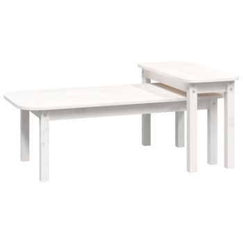Mesa De Centro 110x50x35 Cm Madera - Blanco