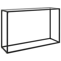 mesa consola vidrio templado transparente 120x35x75 cm vidaxl