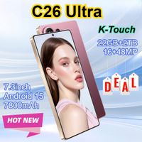 nuevo telefono inteligente k-touch c26 ultra 5g pantalla completa de 73 pulgadas bateria de 7800mah camara de 48mp android 22gb ram 2tb rom octa core face id doble sim 4g desbloqueado